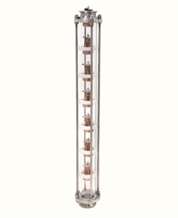Колпачково - тарельчатая колонна 7 уровней под  кламп 1,5 дюйма (медь) - фото 8719